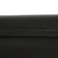 Longchamp Le Pliage M en Cuir en Noir