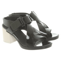 Calvin Klein Jeans Sandals Patent leather in Black
