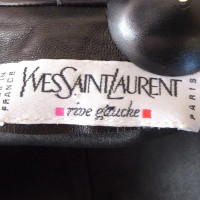 Yves Saint Laurent Robe en cuir avec poches