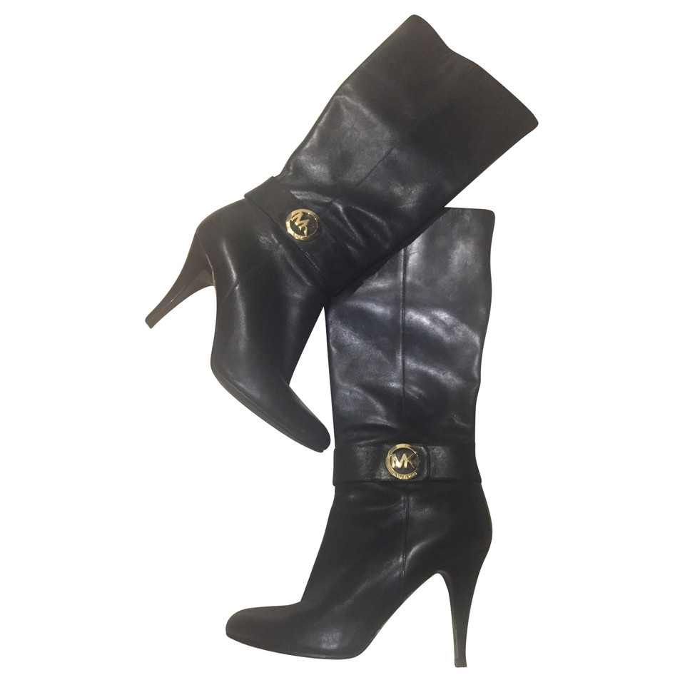 Michael Kors MK-LOGO leather boots