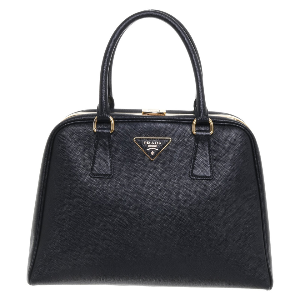 Prada Vernice Promenade Bag Leather in Black