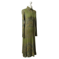 Etro Groene Paisley patroon jurk