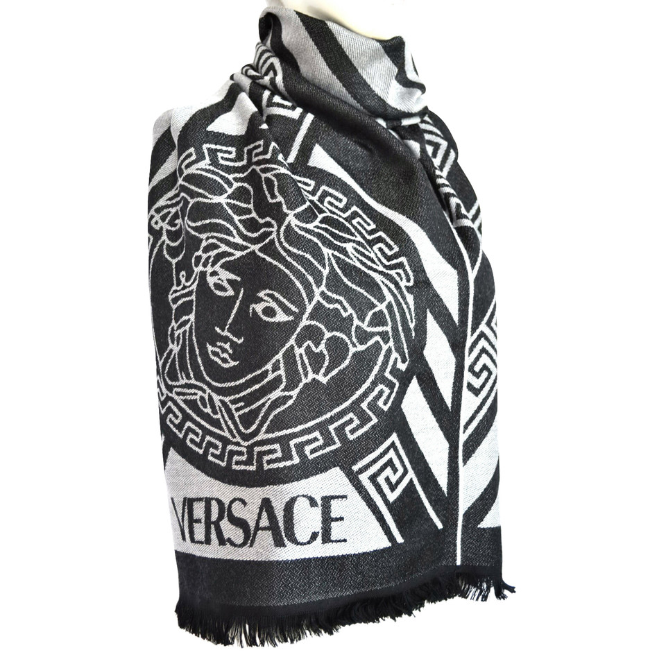 Versace Scarf/Shawl Wool in Black