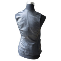 Versace Black leather vest