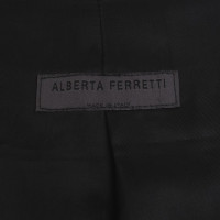 Alberta Ferretti Leren jas in zwart