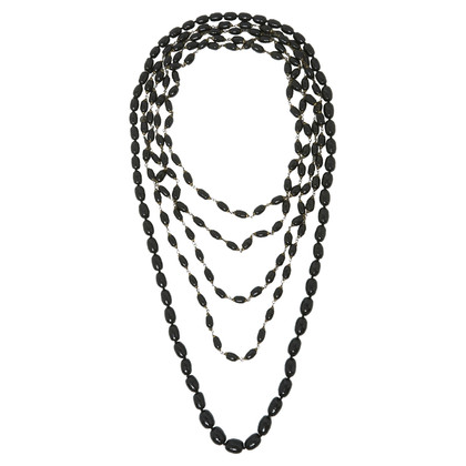 Gripoix Paris Necklace Glass in Black