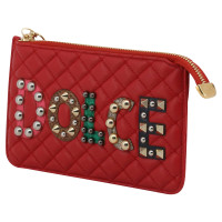 Dolce & Gabbana Clutch aus Leder in Rot