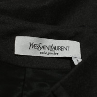 Yves Saint Laurent Paire de Pantalon en Laine en Gris
