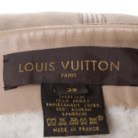 Louis Vuitton Jupe en cuir beige