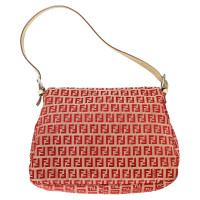 Fendi Handtasche aus Canvas in Rot