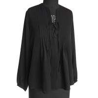 Repeat Cashmere Silk blouse in black