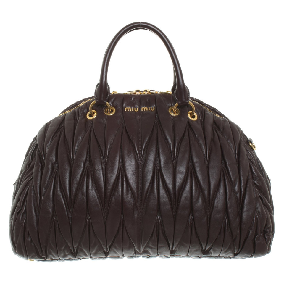 Miu Miu Handbag Leather in Violet
