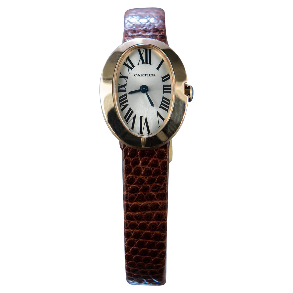 Cartier Armbanduhr aus Leder in Braun