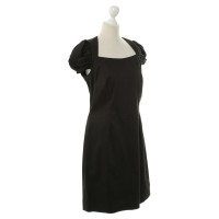 Barbara Schwarzer Black dress with puff sleeves