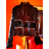 Just Cavalli Jacket/Coat Fur in Brown