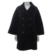 Burberry Prorsum Jacke/Mantel aus Wolle in Schwarz