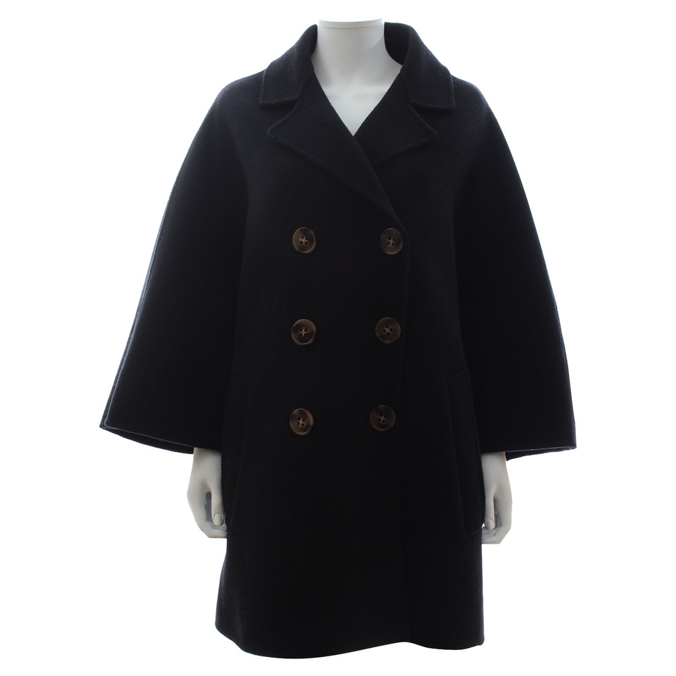 Burberry Prorsum Jacke/Mantel aus Wolle in Schwarz