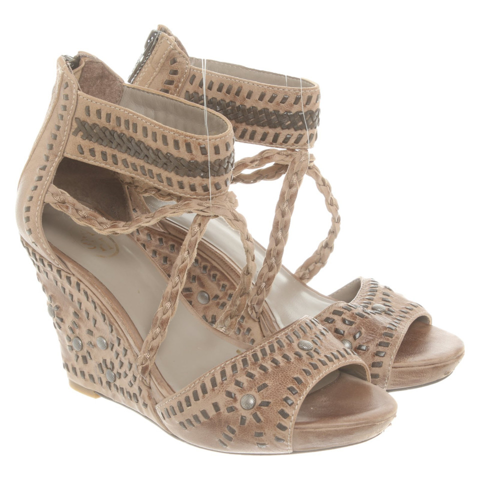 Ash Wedges aus Leder in Braun