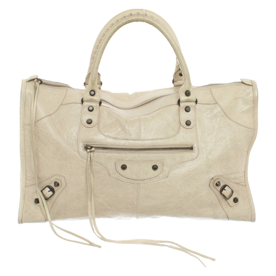 Balenciaga City Bag aus Leder in Beige