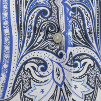 Etro camicetta fantasia in blu / bianco