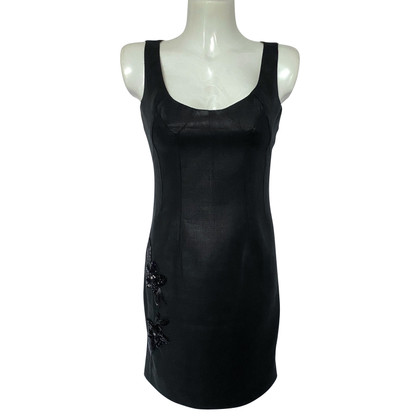 Dolce & Gabbana Kleid aus Leinen in Schwarz