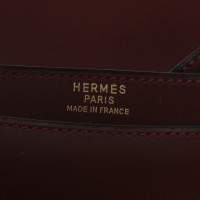 Hermès Weinrote Umhänge-Clutch