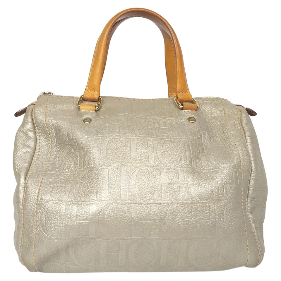 Carolina Herrera Handbag Leather in Silvery