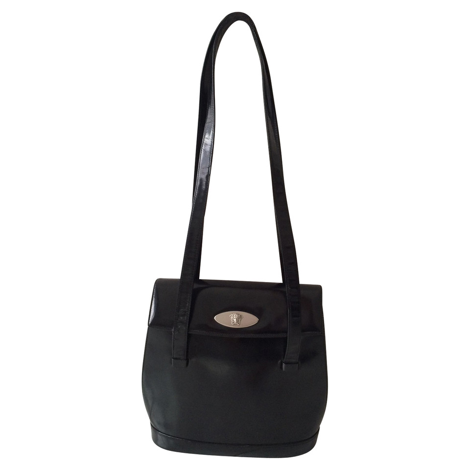 Gianni Versace Schwarze Bucket Bag