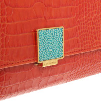 Smythson clutch in rosso