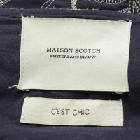 Maison Scotch Jacke/Mantel aus Baumwolle in Blau