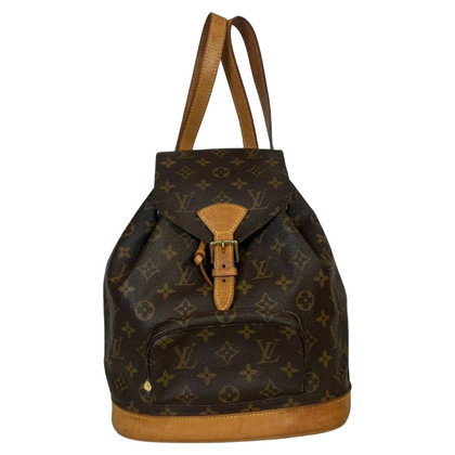 Louis Vuitton Montsouris Backpack MM25 Leather in Brown