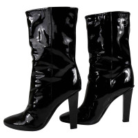 Jimmy Choo Black Patent Leather mid Calf Booties