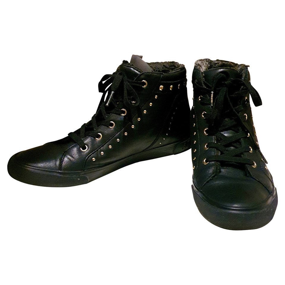 Armani Jeans Lace-up shoes Leather in Black