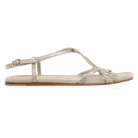 Agl Sandals Leather in Silvery