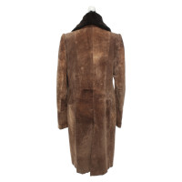 Versace Jacket/Coat Leather in Brown