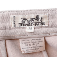 Hermès Paio di Pantaloni in Cotone in Beige