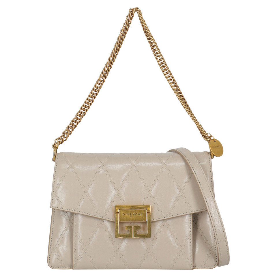 Givenchy GV3 Diamond Quilted Bag Leer in Beige