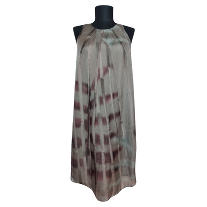Brunello Cucinelli Kleid aus Seide in Grau