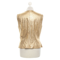 Escada Vest Leather in Gold