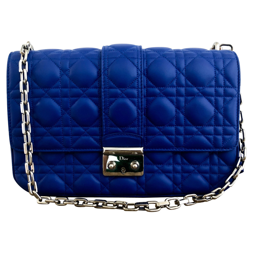 Christian Dior Tote bag Leer in Blauw