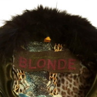 Blonde No8 Coat with fur collar