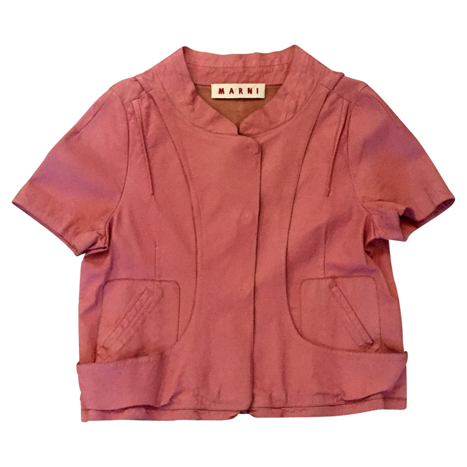 Marni Jacket/Coat Leather in Pink