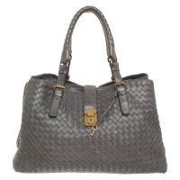 Bottega Veneta Roma Tote Leer in Grijs