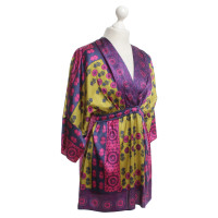Hale Bob Silk blouse with ethnic pattern