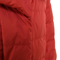 Max Mara Doorgestikte jas in licht rood