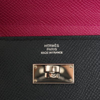 Hermès Kelly Wallet aus Leder in Blau