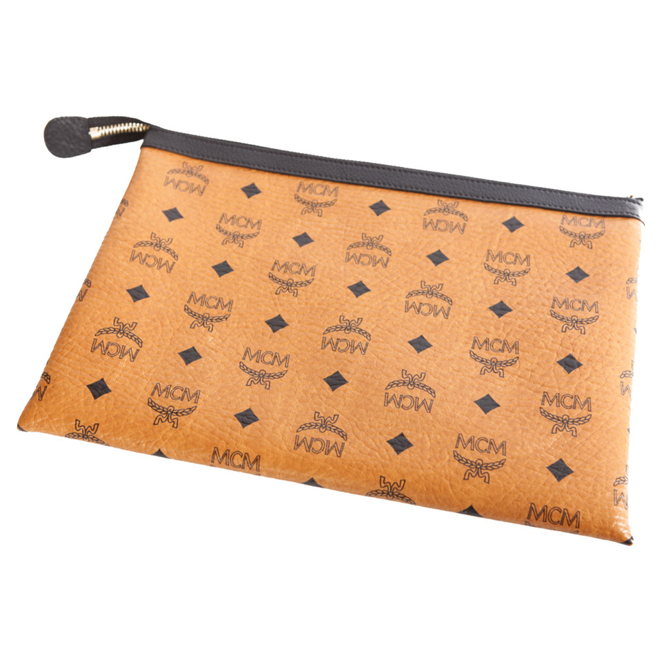Mcm Clutch Bag Leather in Brown