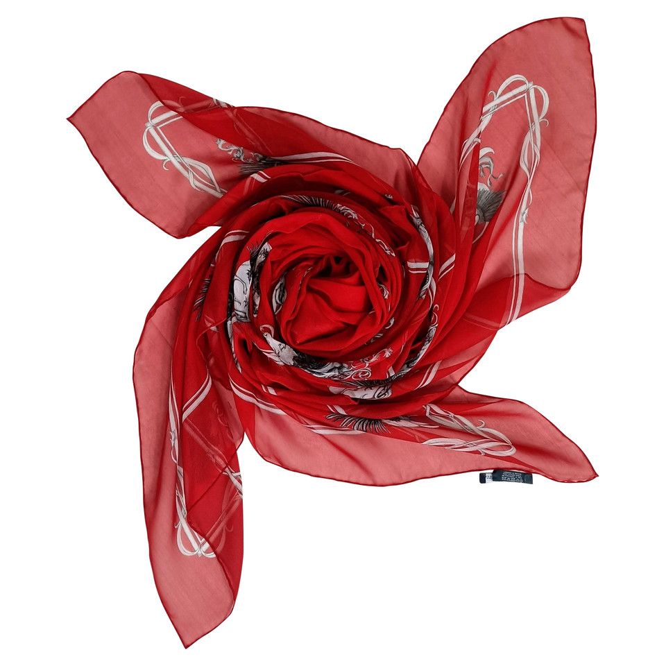 Alexander McQueen Schal/Tuch aus Seide in Rot