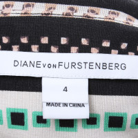 Diane Von Furstenberg abito in seta multicolore