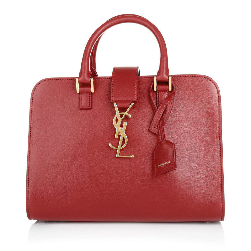 Saint Laurent Monogram Cabas Leather in Red